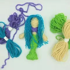 Ink and Trinket Kids DIY Yarn Mermaid Voodoo Doll, Halloween Crafts