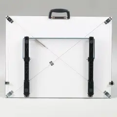 Pro-Draft Deluxe Adjustable Parallel Straightedge Board w/Adjustable Stand, White, 23" x 31"