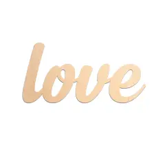 13 in. Unfinished Wooden Cursive "Love"