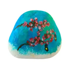 Paint Kit - Lanterns In Bloom Rock Painting Kit & Video Lesson - Rock Art - Garden Decor