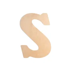 23 In. Letter S, Unfinished Vintage Wood Letter (S)