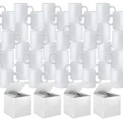 11 oz White Ceramic Sublimation Ceramic Coffee Mugs Case of 36