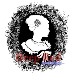 Deep Red Stamps Cameo Nouveau Rubber Cling Stamp 2.8 x 3.1 inches