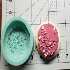 2pc Realistic Icing Sprinkles Cookie| Dessert Shape Silicone Mold| Soap| Candle | Mold for Wax| Mold for Resin