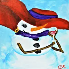 Christmas Paint Kit - Let's Have a Drink Acrylic Painting Kit & Video Lesson, Art Gift Set, DIY Christmas Craft, Beginner Painting, Paint Party, Paint At Home