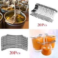 20 Pack Metal Candle Wick Holders &ndash; Steel Wick Centering Devices for DIY Candle Making, Reusable Candle Wick Clips for Handmade Candles
