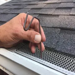 50 ct Brown Christmas Hook: Christmas Light Hanger for Gutters with mesh leaf guard