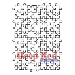 Deep Red Stamps Puzzle Background Rubber Cling Stamp 3.1 x 4.1 inches