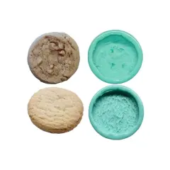 1pc sugar cookie and 1pc chocolate chips cookie Mold | Realistic Food Shape For Soap Embeds | Candle Embeds | Wax Melts Silicone Mold