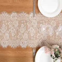 Lace Table Runner Vintage White Lace Rustic Wedding Table Decor