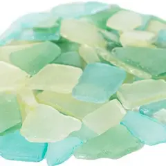 Sea Glass 11 Ounces Green Yellow Aqua Sea Glass - Bulk Seaglass Pieces for Beach Decor & Crafts
