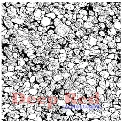 Deep Red Stamps Rocks Background Rubber Cling Stamp 3 x 4 inches