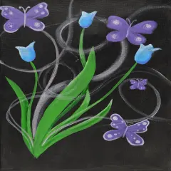 Paint Kit - Butterfly Enchantment Acrylic Painting Kit & Video Lesson, DIY Craft, Painting Gift Set, Paint At Home, Beginner Painting, aint Party