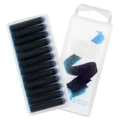 Thornton's Luxury Goods Short Standard International Fountain Pen Ink Cartridges, 12-Count Turquoise