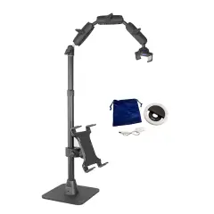 Remarkable Creator Pro+Plus Overhead Phone or Camera Mount with Tablet Holder and Ring Light, Desk Mount, by Arkon Mounts RCBTABLED