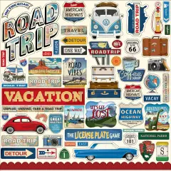Carta Bella Road Trip 12x12 Element Stickers