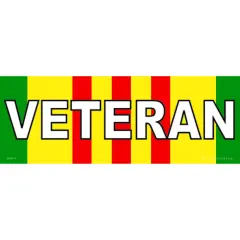 EagleEmblems BM0474 Sticker-Vietnam,SVC.Ribb Veteran (3.5x10'')