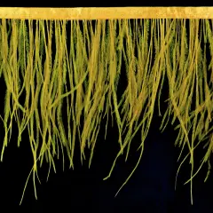 Belagio Ostrich Feather Trim, 6" Wide, Toffee