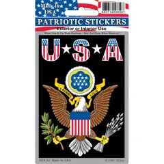 EagleEmblems DC0114 Sticker-USA,Seal,RECT. (3x4'')