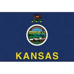 Kansas Flag On Stick 4" x 6"