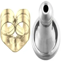 20 Yellow Gold Filled Friction & 20 Sterling Silver Ear Nut Back Findings 