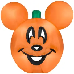 9 1/2' Gemmy Airblown Inflatable Mickey Mouse Pumpkin Jack-O-Lantern Yard Decoration 552054