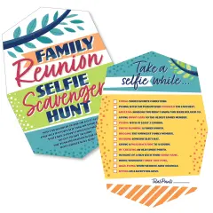 Big Dot of Happiness Colorful Family Reunion - Selfie Scavenger Hunt - Family Gathering Party Game - Set of 12