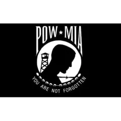 POW MIA You Are Not Forgotten Flag with Grommets 3ft x 5ft Embroid