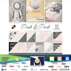 DCWV&reg;️ POSH AND PINK - HOLOGRAPHIC FOIL DOUBLE SIDED 36Sh 12"X12" PS-005-00560