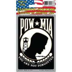 POW MIA You Are Not Forgotten Sticker 2-3/4"X4"