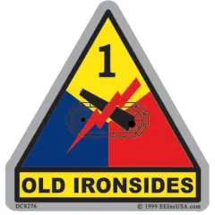 Patriotic US Old Ironsides Sticker (3-1/4"x3-1/2") 