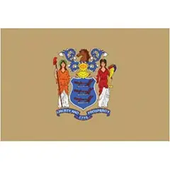 New Jersey Flag On Stick 4" x 6"