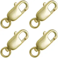 4 Yellow Gold Filled 12mm Lobster Claw Clasp with Ring