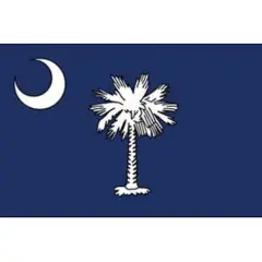 South Carolina Flag On Stick 4" x 6"
