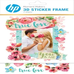 Paper House Floral Love Dimensional Sticker Frame With Easel