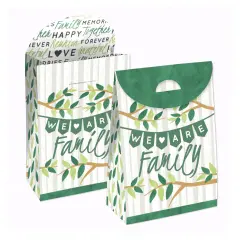 Big Dot of Happiness Family Tree Reunion - Family Gathering Gift Favor Bags - Party Goodie Boxes - Set of 12