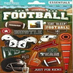 Paper House Football 3-D Essentials Dimensional Stickers