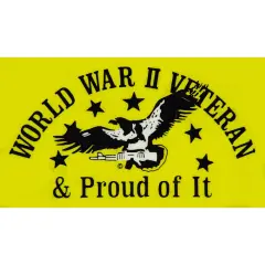 World War II Veteran & Proud Of It Sticker 2-3/4"X4-3/4"