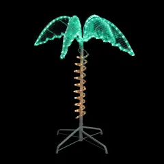 Northlight LED Palm Tree Rope Light Outdoor Decoration - 2.5' - Green and Clear Lights