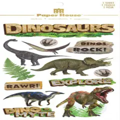 Paper House Dinosaurs Dimensional Stickers