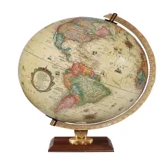 Carlyle 12" Diameter Antique Ocean Illuminated World Globe