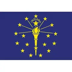 Indiana Flag with Grommets 2ft x 3ft