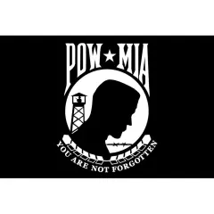 POW MIA You Are Not Forgotten Flag with Grommets 2ft x 3ft