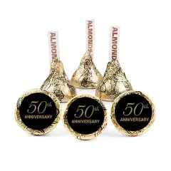 324ct 50th Anniversary Stickers for Hershey's Kisses Candy Party Favors - By Just Candy