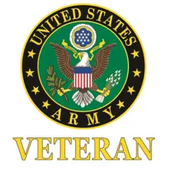 Patriotic United States Army Veteran Sticker Green (3"x4-1/4")