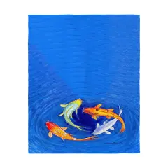 Betsy Drake Swirling Koi Beach Towel Multicolor
