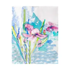 Betsy Drake Pink Iris Beach Towel Multicolor