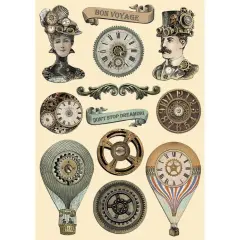 Stamperia Colored Wooden Shapes A5-Voyages Fantastiques