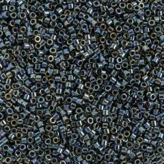Miyuki Delica 50g Iris Glass Beads, 11/0 Gunmetal (DB0006)