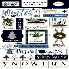 Carta Bella Welcome Winter Chipboard Phrases